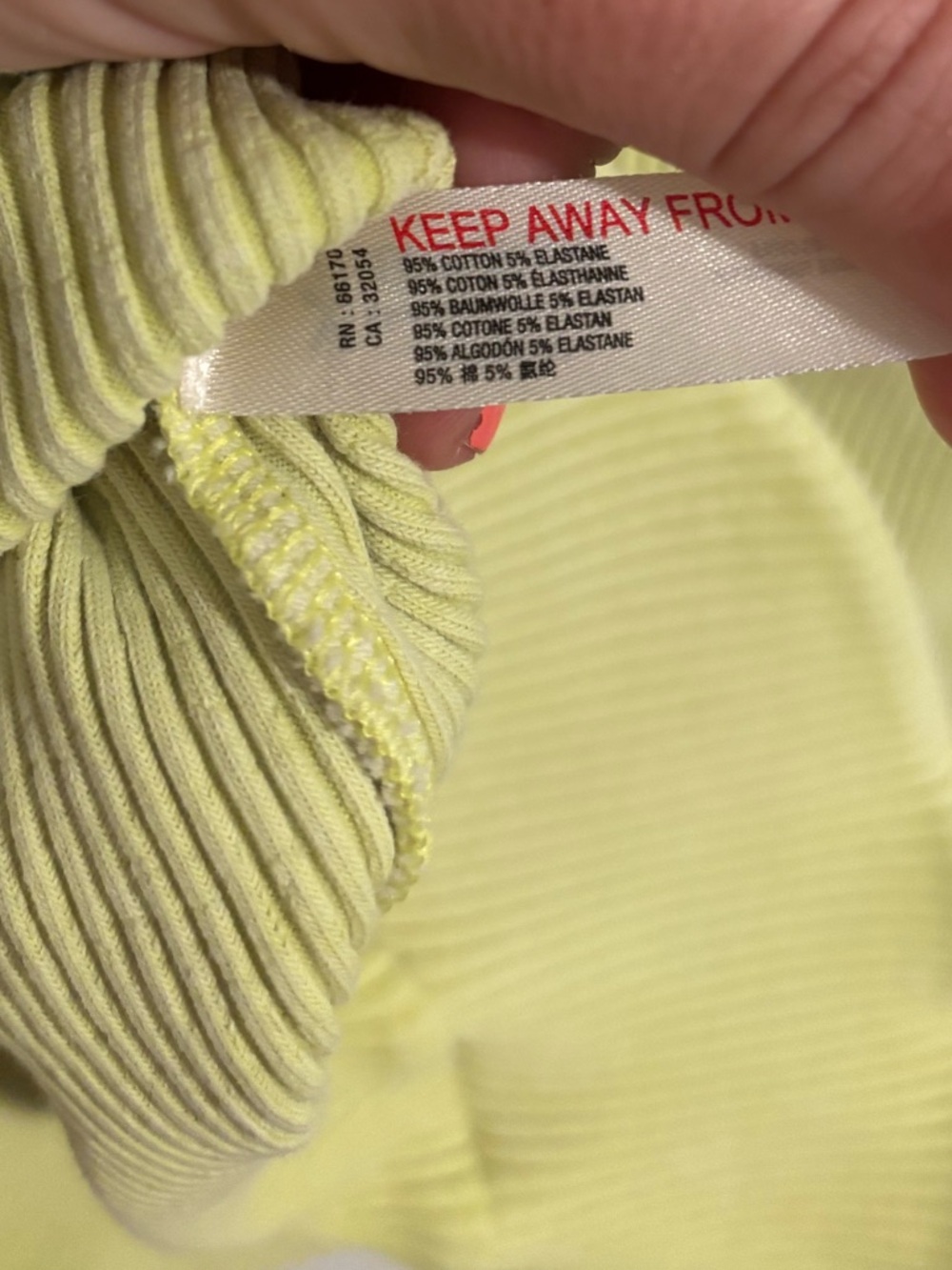 FREE PEOPLE FP Movement Rally Rib Henley Lime Green Long Sleeve Shirt Small - Picture 6 of 6